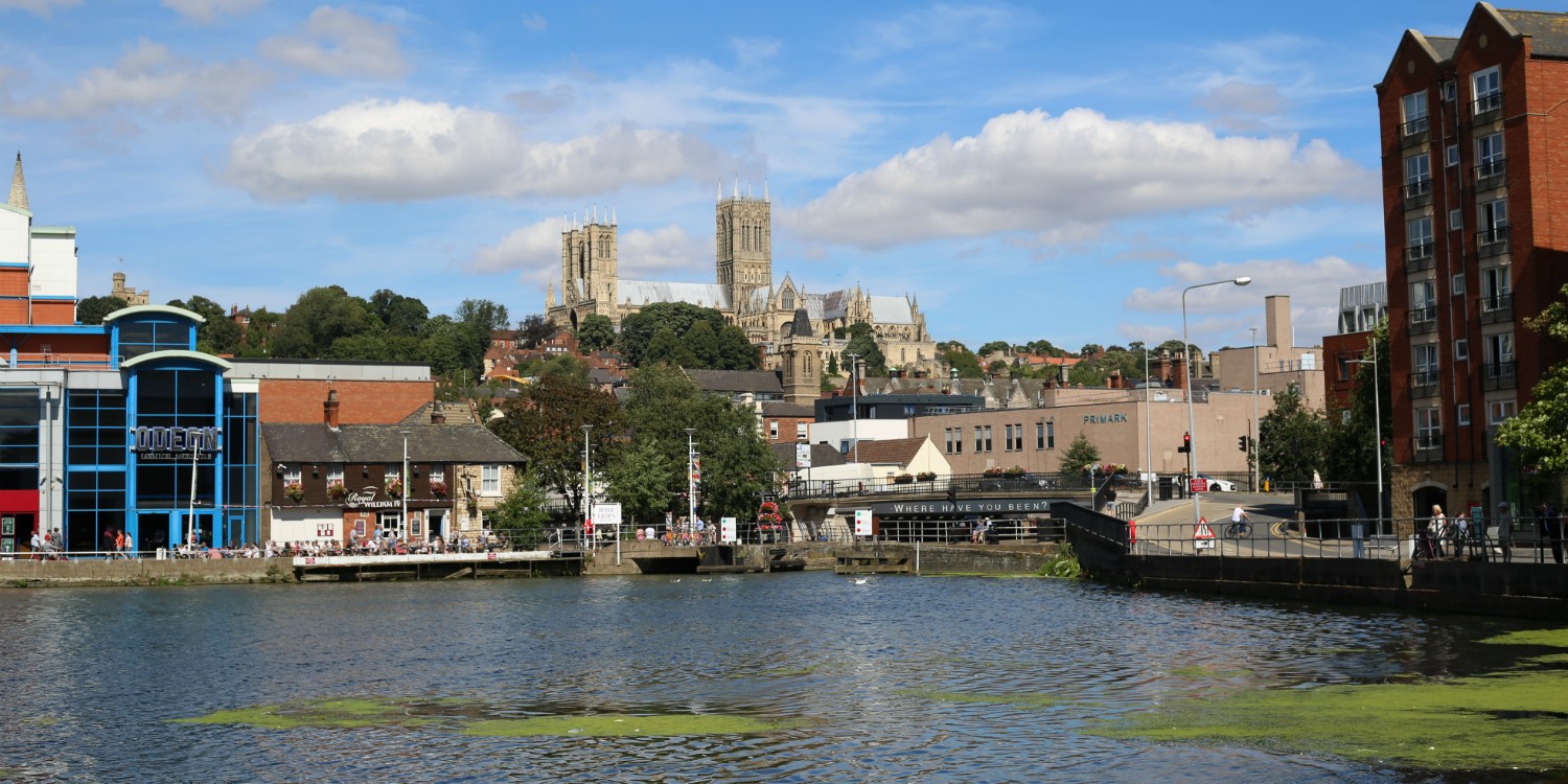 View of Cathedral from Brayford Pool