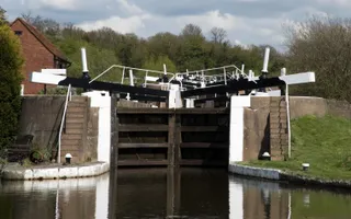 Lock gates on a sunny day
