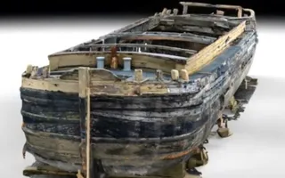 3D drawing of wooden Barge Gwendoline