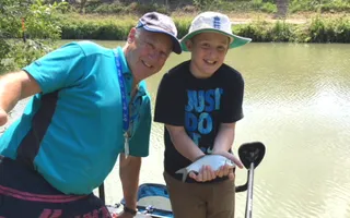 Danny and Jago at Let's Fish!