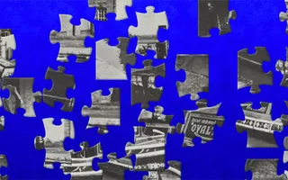 Mono shot from 1950s showing as a jigsaw puzzle