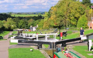 Foxton Locks in the sunshine