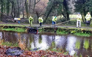 Swansea Canal Society dredging the canal (Photo: Swansea Canal Society)