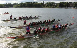 Dragon boat on Edgbaston Reservoir