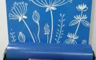 Lino print of wildflowers