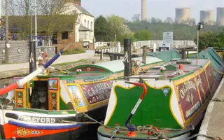 Narrowboats at Trent Lock