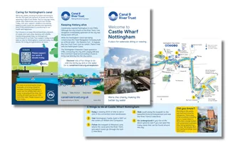 Screenshot of Nottingham Castle Wharf map and guide downloadable.