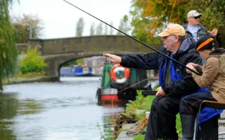 Fishing at Bootle, Leeds & Liverpool Canal