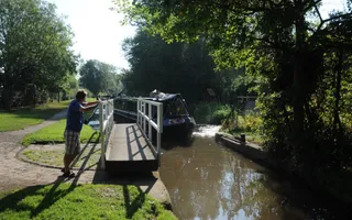 Swing foot bridge at Fradley