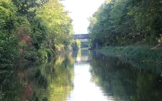 Sailing out along the Sheffield & Tinsley Canal