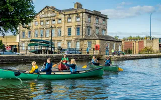 Paddling in Victoria Basin, Sheffield