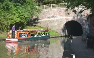 Blisworth tunnel with trip boat