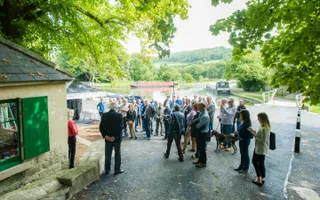 Crowds at the toll house Dundas