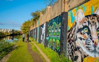 Street art on a towpath