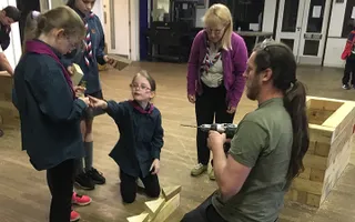 Crosby Scouts learn how to build