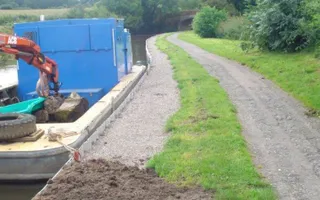 Rebuilding moorings at Hest Bank