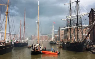 photo of Disney, Alice Through the Looking Glass filming at Gloucester Docks