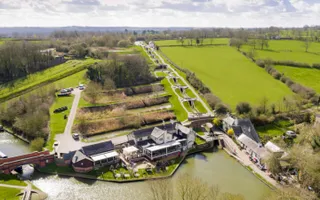 Foxton Locks from the air