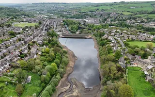 Ariel shot of a reservoir