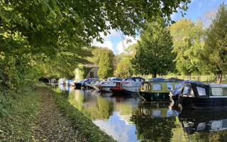 Boats moored on the Monmouthshire & Brecon Canal