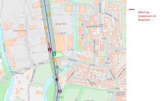 Mooring suspension on map.