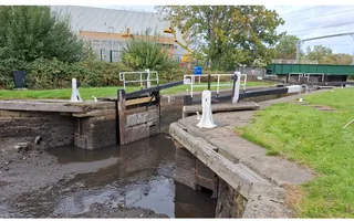 Drained pound at Lock 2 on the HBC