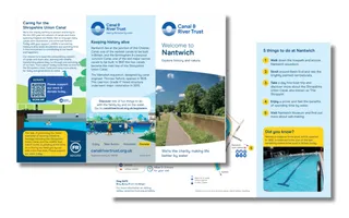 Screenshot of the 'Welcome to Nantwich' fold out brochure
