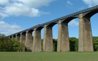 Pontcysyllte Aqueduct view from playing field