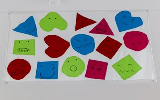 Close up of a handmade flag