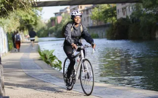 Cycling along Regent's Canal