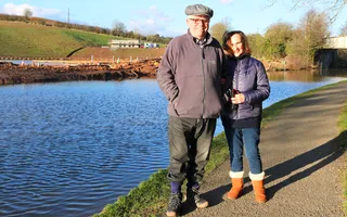 Michael & Patricia, walking along the canal