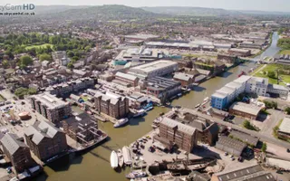 Sky view of Gloucester Docks