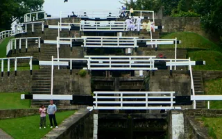 Bingley Five Rise locks wide shot