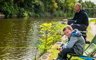 Fishing together along the Sheffield & Tinsley Canal