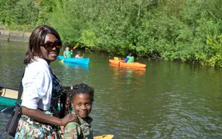 Enjoying events by the canal