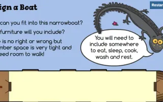 Screenshot of Explorers build a boat game