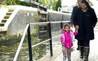 Family walking in Hanwell