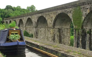 Boating across Chirk