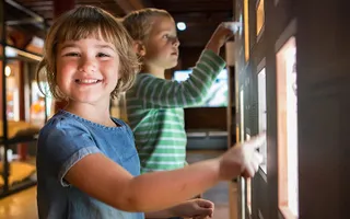 Children enjoying interactive displays at the National Waterways Museum Gloucester