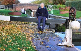 Man by lock gate