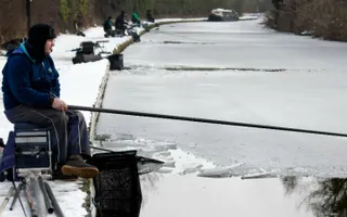 Canal ice fishing