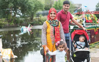 Family at Blackburn Canal Festival