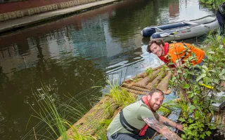 Planting reed beds in Nottingham
