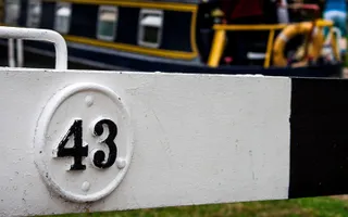 Close up of a lock gate
