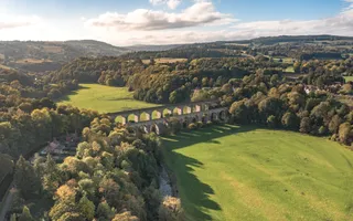 Aerial view of Chirk Aqueduct