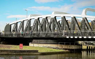 Swing bridge on the River Weaver Navigation