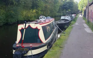Boats on the Rochdale Canal, Hebden Bridge