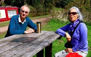 Couple having a picnic