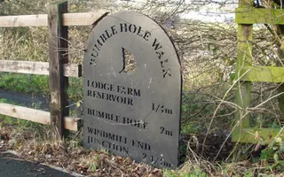 Bumble Hole sign at Windmill End
