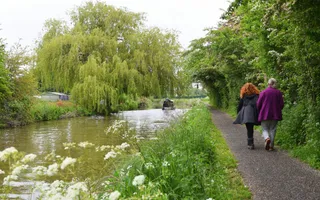 Walking along the towpath